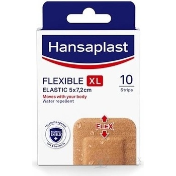 Beiersdorf Hansaplast FLEXIBLE XL Elastic náplasť elastická, 5 x 7,2 cm 10 ks