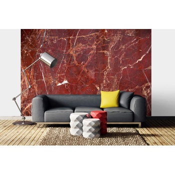 DIMEX ART s. r. o Самозалепваща се флизелинова фототапета текстура от червен мрамор 375 x 250 см