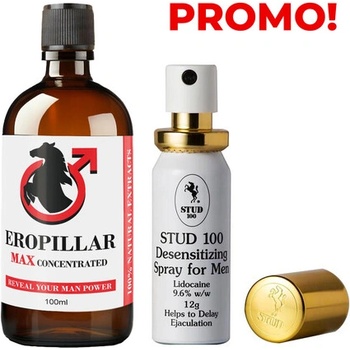 Промо! ! ! Спрей за задържане Stud 100 + EROPILLAR MAX Concentrated комплексен ефект за мъжко здраве