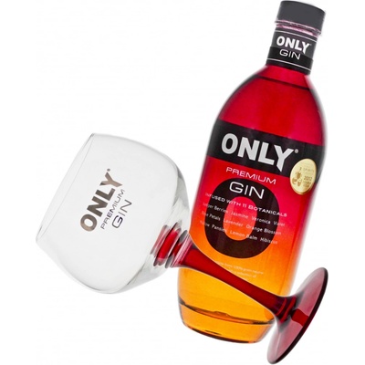 Only Gin 43% 0,7 l (dárkové balení 1 sklenice)