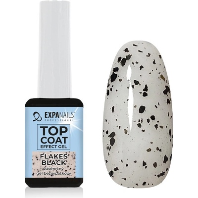 Expa nails expanails uv led gel top coat effect flakes black 11 ml