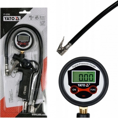 YATO YT-23702 Pištoľ na hustenie pneumatík s digitálnym manometrom 8 bar