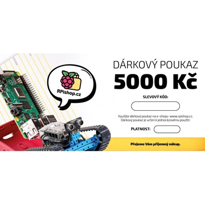 Darčeková poukážka 5000 CZK