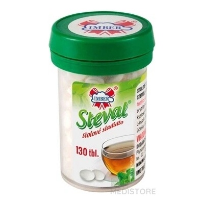 IRENE s. r. o. IMBER STEVAL Stolové sladidlo tbl, dóza 1x130 ks