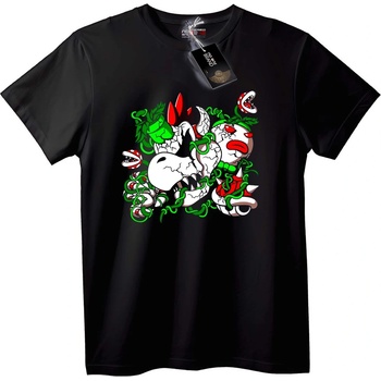 NOONEBRAND Тениска Череп и Лози - 3XL, White