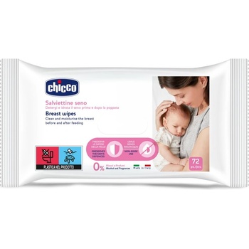 Chicco Breast Wipes мокри почистващи кърпички за гърди 72 бр