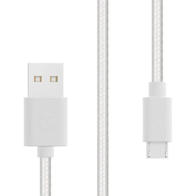 STURDO, Slovakia Текстилен кабел Sturdo micro USB, 2A, 1.5м, бял