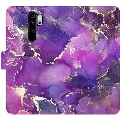Pouzdro iSaprio flip Purple Marble Xiaomi Redmi Note 8 Pro