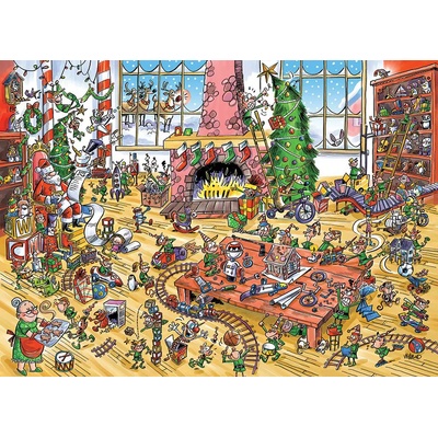 Cobble Hill - Puzzle Family Puzzle: Elves at Work - 350 piese