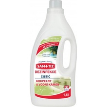 Sanitiz Čistící prostředek na koupelny a vodní kámen / dezinfekce 1,5 l - parfém Jungle rain