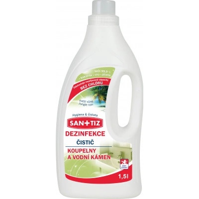 Sanitiz Čistící prostředek na koupelny a vodní kámen / dezinfekce 1,5 l - parfém Jungle rain