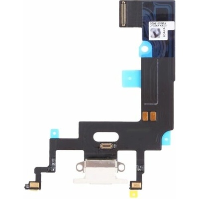 Flex kábel nabíjania iPhone XR - nabíjací konektor, mikrofón Farba: Biela - strieborná