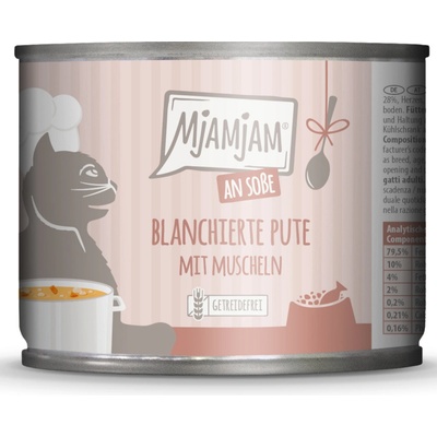 MjAMjAM s omáčkou blanšírovaný moriak s mušľami 6 x 185 g