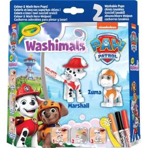 Crayola Миещи се фигурки Crayola Washimals: Пес патрул, 2 бр. - Маршал и Зума (E200)