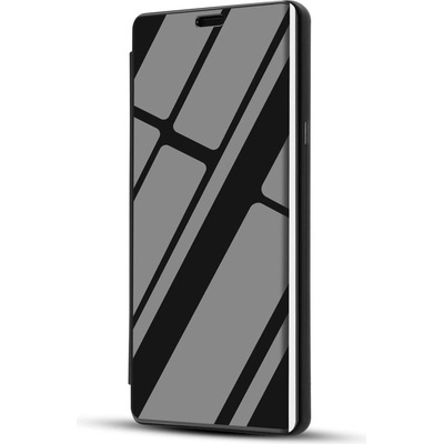 Pouzdro SES Zrdcadlové silikonové flip obal Xiaomi Redmi Note 9S - černé