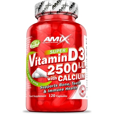 Amix Super Vitamin D3 2500I.U. with Calcium 120 kapsúl
