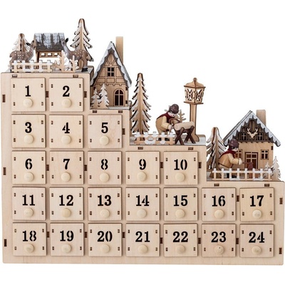 Bloomingville Dřevěný adventní kalendář Richie