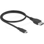 Delock Двупосочен кабел Delock USB Type-C към DisplayPort (DP Alt режим) 8K 60 Hz 0.5m, сертифициран (DELOCK-86037) - pcbuild
