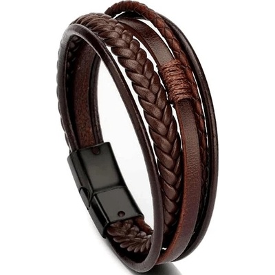 Predator Q1 kožený náramek A7004 hnědý