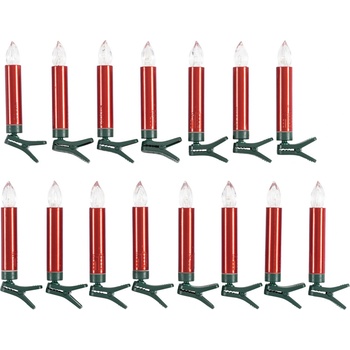 LIVARNO home Bezdrôtové LED sviečky na vianočný stromček červená 100355948