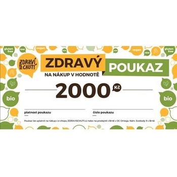 Dárkový poukaz na 2000 Kč Zdraví s chutí