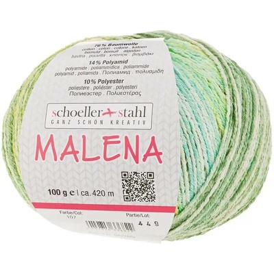 Schoeller+Stahl MALENA - 76% bavlna, 14% polyamid, 10% polyester - Ručně pletací příze Barva: 107. everglades