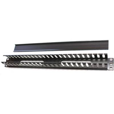 OEM 19" vyvazovací panel 1U, kovový s plastovým krytem, 40x50mm, průchozí, černý CMP1UPLAST – Hledejceny.cz