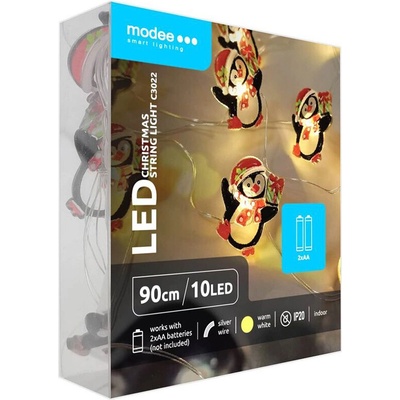 Modee Lighting LED dekorácia 10 LED 90cm tučniak 2xAA batérie