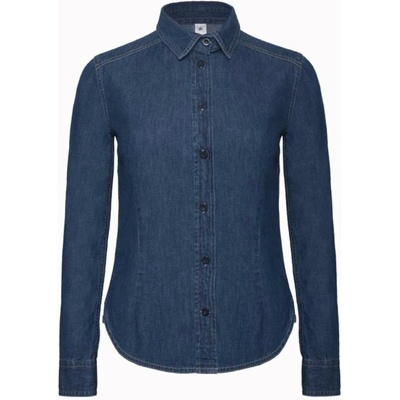 B&C dámská džínová košile Vision Blue Denim