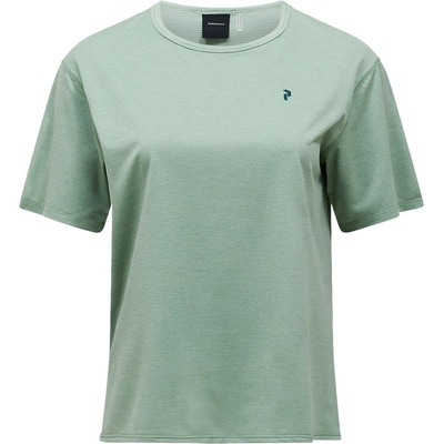 Peak Performance Дамска фланелка с къс ръкав за колоездене Peak Performance Women's Trail S/S Sport shirt - Green Valley (916-1730-0612)