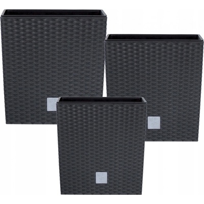 Botle Květináč 26,2 x 26,2 x 26,6 cm plast černý