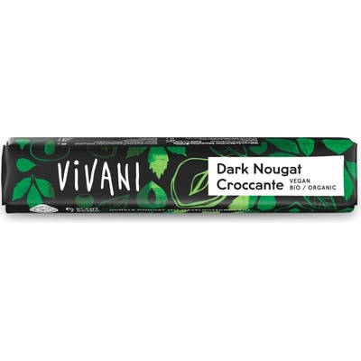 Vivani Horká nugátová čokoláda Croccante 35 g