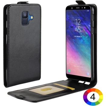 Image 1 of Samsung Galaxy A6 (2018) Flip3 Кожен Калъф и Скрийн Протектор
