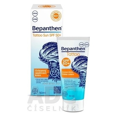 GP Grenzach Produktions GmbH Bepanthen Tattoo Sun opaľovací krém na tetovanú pokožku SPF50+ 50 ml