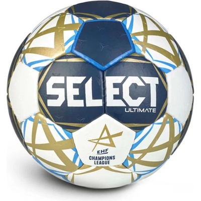 Select Състезателна хандбална топка Select Ultimate EHF Шампионска лига V25 синьо/бяло размер 2