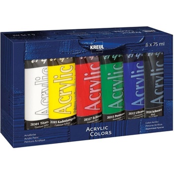 Kreul EL GRECO akrylové barvy sada 6 barev 75 ml