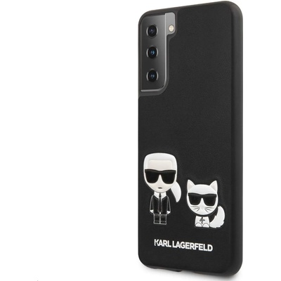 KARL LAGERFELD PU Karl & Choupette Case - дизайнерски кожен кейс за Samsung Galaxy S21 (черен)