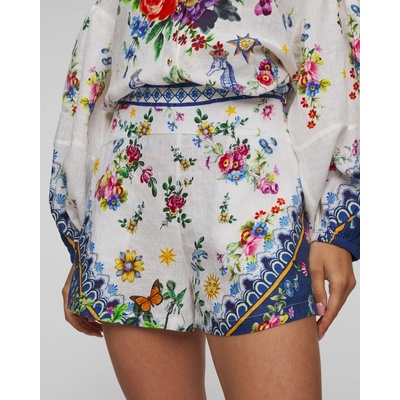 Camilla Wide Tiles lněné dámské kraťasy Darls