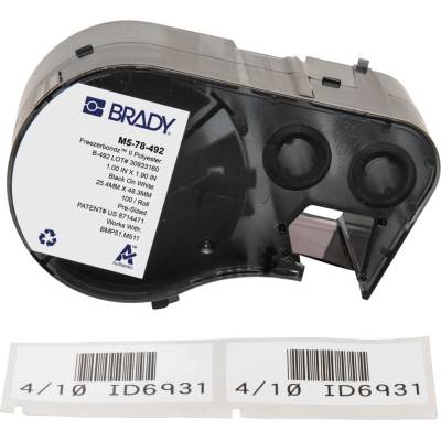 Brady M5-78-492 / 170896, 25.40 mm, Polyester, черно копиране / бял фон (170896)
