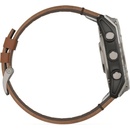 Chytré hodinky Garmin Fenix 8 AMOLED 51mm Sapphire Titanium Black/Chestnut Leather Strap 010-02905-40