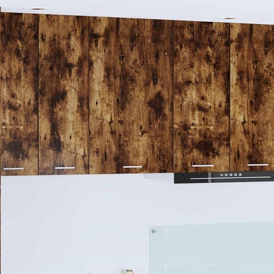 vidaXL Висящ шкаф Димящ дъб и бяло 50 x 31 x 80 см Инженерно дърво (884270)