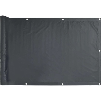 Balkónová zástena z oxfordskej látky 90 × 600 cm antracitová