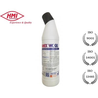 Hmi - България Hmi® danex wc gel 750 мл. Концентрат за почистване на санитарен фаянс от ръжда, варовик и органични замърсявания (100810-955)