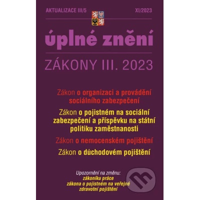 Aktualizace III/5 - o organizaci a provádění sociálního zabezpečení - Poradce s.r.o.