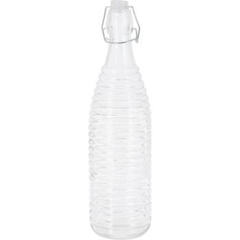 H&L Skleněná lahev s klipem 1000ml, pruhy