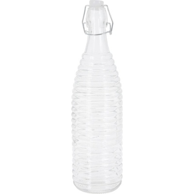 H&L Skleněná lahev s klipem 1000ml, pruhy