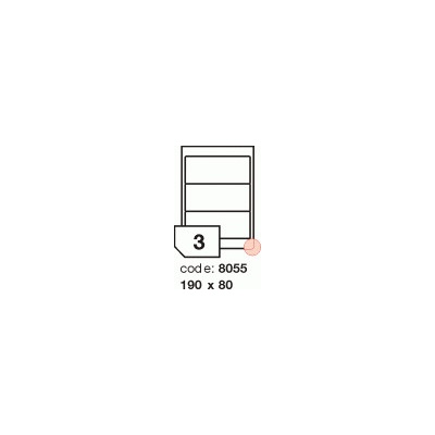Rayfilm R0555.8055A stříbrné PET laser etikety 190x80mm 100 listů