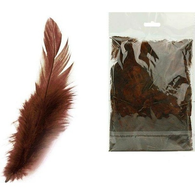 Peří barevné Luma, tmavě hnědé, 10g