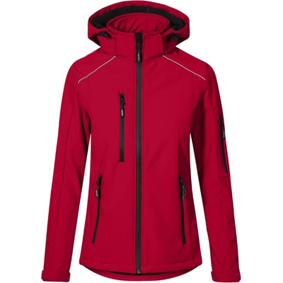 Promodoro 7855 / Дамско трислойно софтшел яке с качулка - огнено червено XXXL (407855u3513)
