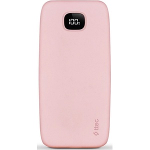 Ttec Портативна батерия ttec - ChargeUp Pro, 10 000 mAh, розова (8694470829296)